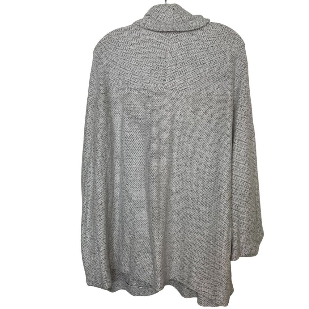 Lane Bryant NWT Womens Grey and White Cowl Neck Poncho Top Size 18/20 Grunge - Picture 2 of 10